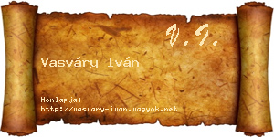 Vasváry Iván névjegykártya
